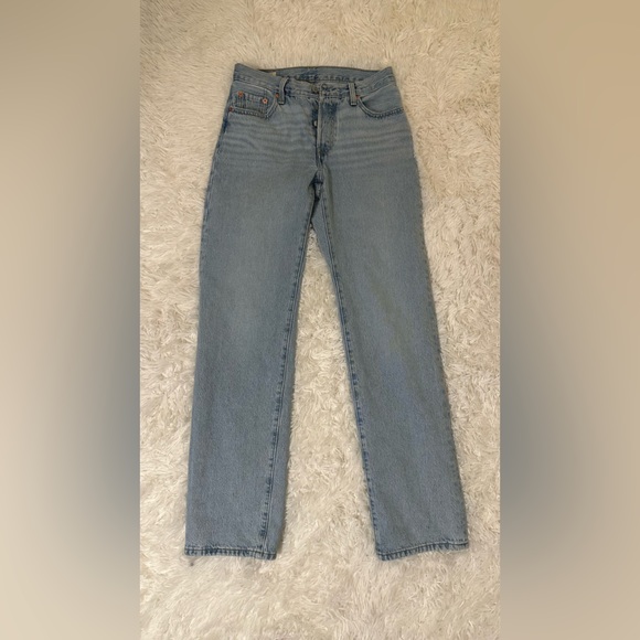 LEVIS 501 90s Light Blue Jeans, 25x32 - Picture 2 of 5